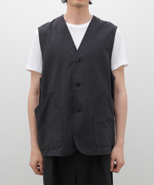 GOLD(ゴールド)の「GOLD / ゴールド C/S NEP DUCK WORK VEST GL15476(その他アウター・メンズ・ブラック・MEDIUM/LARGE)」の13枚目の写真