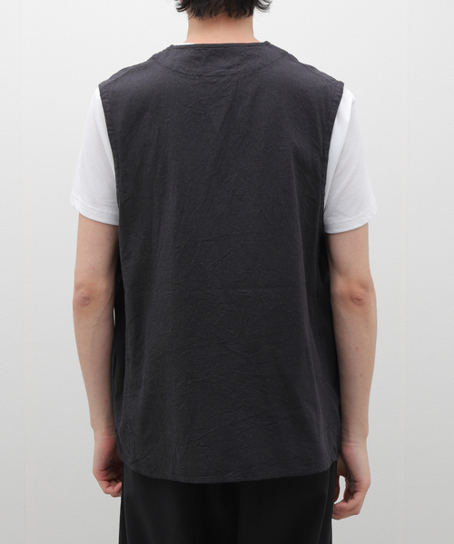 GOLD(ゴールド)の「GOLD / ゴールド C/S NEP DUCK WORK VEST GL15476(その他アウター・メンズ・ブラック・MEDIUM/LARGE)」の15枚目の写真