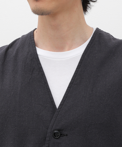 GOLD(ゴールド)の「GOLD / ゴールド C/S NEP DUCK WORK VEST GL15476(その他アウター・メンズ・ブラック・MEDIUM/LARGE)」の16枚目の写真