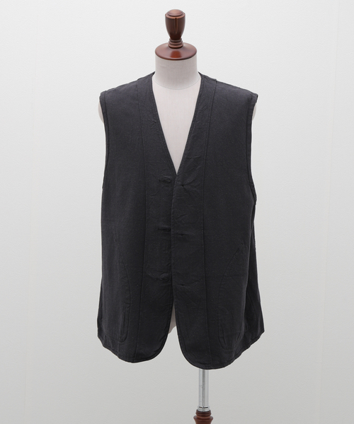 GOLD(ゴールド)の「GOLD / ゴールド C/S NEP DUCK WORK VEST GL15476(その他アウター・メンズ・ブラック・MEDIUM/LARGE)」の11枚目の写真