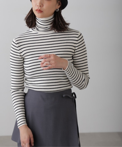 FREE'S MART(フリーズマート)の「◇タートルネックリブニット(ニット/セーター・レディース・ホワイト/ホワイト系その他/イエロー/オレンジ/ブラック/レッド/ブルー・FREE)」の3枚目の写真