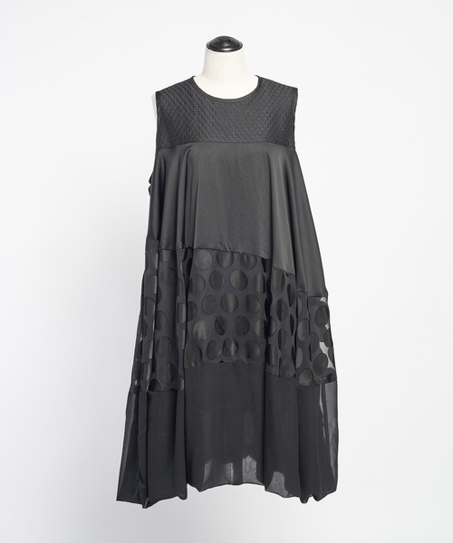 【セール】ブラックライン バルーンワンピース（ワンピース）｜gomme（ゴム）