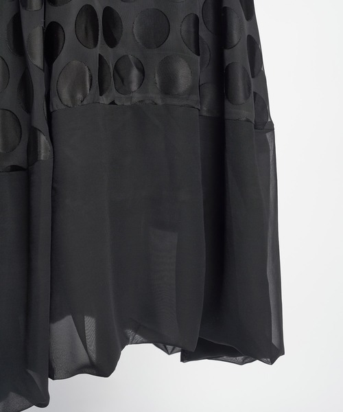 【セール】ブラックライン バルーンワンピース（ワンピース）｜gomme（ゴム）