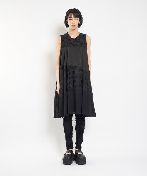 【セール】ブラックライン バルーンワンピース（ワンピース）｜gomme（ゴム）