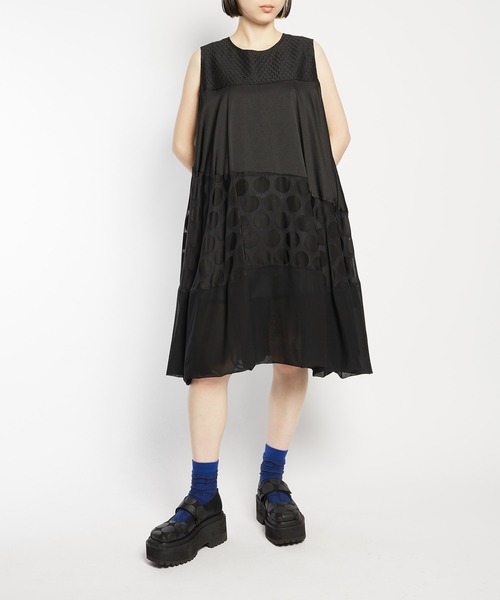 【セール】ブラックライン バルーンワンピース（ワンピース）｜gomme（ゴム）