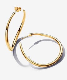 PANDORA | オーガニカリー シェイプド 42mm オープン フープ ピアス(ピアス（両耳用）)
