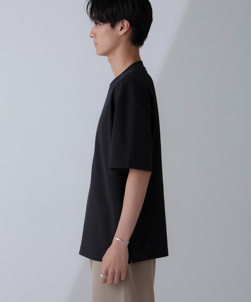 NANO universe（ナノユニバース）の「ダブルスムースクルーネックBIGTシャツ 半袖（Tシャツ/カットソー・メンズ・ホワイト/ブラック/ネイビー/ダークグレー・XL/S/M/L）」の10枚目の写真