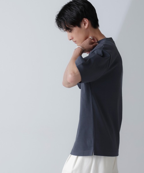 NANO universe（ナノユニバース）の「ダブルスムースクルーネックBIGTシャツ 半袖（Tシャツ/カットソー・メンズ・ホワイト/ブラック/ネイビー/ダークグレー・XL/S/M/L）」の21枚目の写真