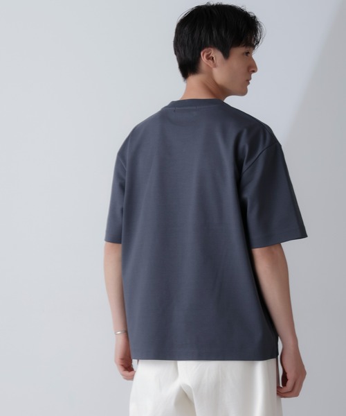 NANO universe（ナノユニバース）の「ダブルスムースクルーネックBIGTシャツ 半袖（Tシャツ/カットソー・メンズ・ホワイト/ブラック/ネイビー/ダークグレー・XL/S/M/L）」の22枚目の写真