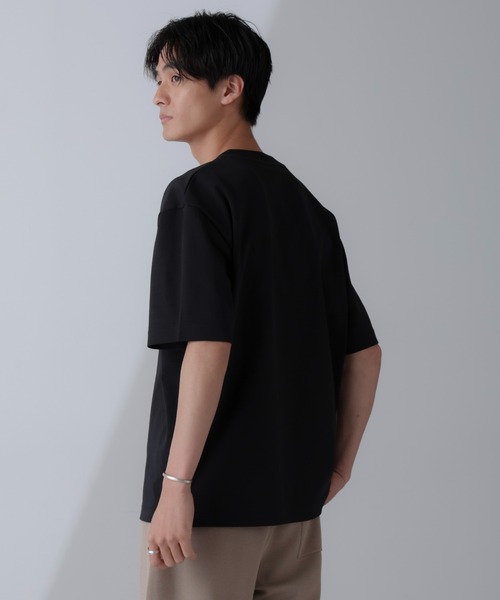 NANO universe（ナノユニバース）の「ダブルスムースクルーネックBIGTシャツ 半袖（Tシャツ/カットソー・メンズ・ホワイト/ブラック/ネイビー/ダークグレー・XL/S/M/L）」の6枚目の写真
