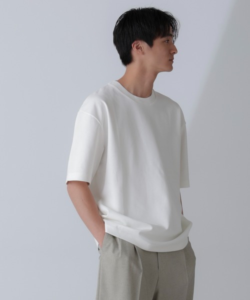NANO universe（ナノユニバース）の「ダブルスムースクルーネックBIGTシャツ 半袖（Tシャツ/カットソー・メンズ・ホワイト/ブラック/ネイビー/ダークグレー・XL/S/M/L）」の17枚目の写真