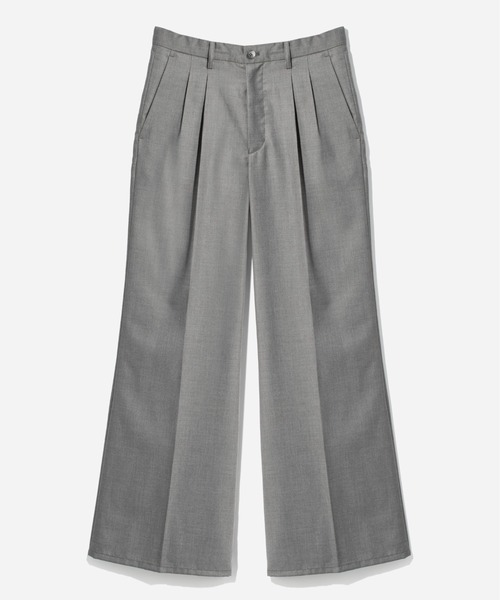 HARE（ハレ）の「【SET UP対応】タックワイドトラウザー(HARE)（スラックス・メンズ・パープル/ブラック/グレー・MEDIUM/SMALL）」の3枚目の写真