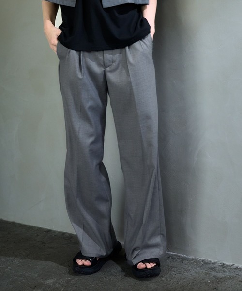 HARE（ハレ）の「【SET UP対応】タックワイドトラウザー(HARE)（スラックス・メンズ・パープル/ブラック/グレー・MEDIUM/SMALL）」の11枚目の写真