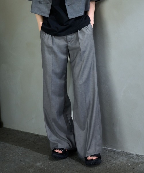 HARE（ハレ）の「【SET UP対応】タックワイドトラウザー(HARE)（スラックス・メンズ・パープル/ブラック/グレー・MEDIUM/SMALL）」の12枚目の写真