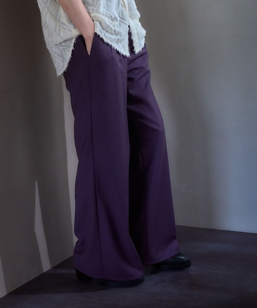 HARE（ハレ）の「【SET UP対応】タックワイドトラウザー(HARE)（スラックス・メンズ・パープル/ブラック/グレー・MEDIUM/SMALL）」の18枚目の写真