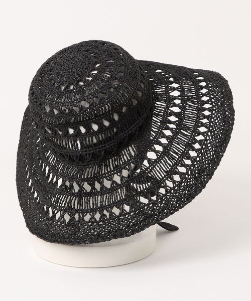 DEICY（デイシー）の「透かしサマーハット（キャップ・レディース・ブラック・FREE）」の5枚目の写真