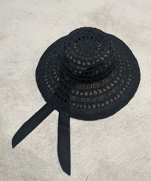 DEICY（デイシー）の「透かしサマーハット（キャップ・レディース・ブラック・FREE）」の2枚目の写真