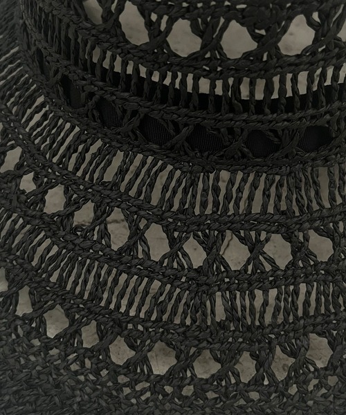 DEICY（デイシー）の「透かしサマーハット（キャップ・レディース・ブラック・FREE）」の3枚目の写真