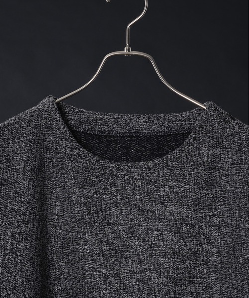 KUUUPY（クーピー）の「Tweed-Style Short Sleeve Pullover - ツイード調半袖プルオーバー（Tシャツ/カットソー・メンズ・ホワイト×ブラック/ダークブルー/チャコールグレー・MEDIUM/LARGE/SMALL）」の21枚目の写真