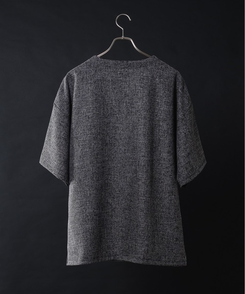 KUUUPY（クーピー）の「Tweed-Style Short Sleeve Pullover - ツイード調半袖プルオーバー（Tシャツ/カットソー・メンズ・ホワイト×ブラック/ダークブルー/チャコールグレー・MEDIUM/LARGE/SMALL）」の20枚目の写真