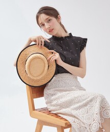 couture brooch | 【マシンウォッシャブル】ドット刺繍ブラウス(シャツ/ブラウス)