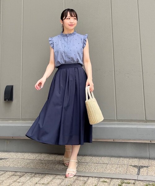 couture brooch（クチュールブローチ）の「◆【マシンウォッシャブル】ドット刺繍ブラウス（シャツ/ブラウス・レディース・ブルー系5/ブラック系・36/42/38）」の19枚目の写真