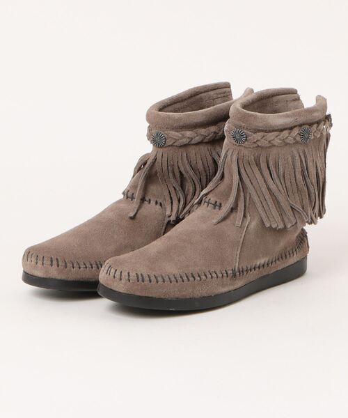 Minnetonka(ミネトンカ)の「【W】【it】【IW4】【MINNETONKA】ハイ トップ バック ジッパー ブーツ HI TOP BACK ZIP BOOTS(ブーツ・レディース・ライトブラウン/ダークブラウン/ブラック/グレー/ブラウン・US6/US5.5/US5)」の3枚目の写真