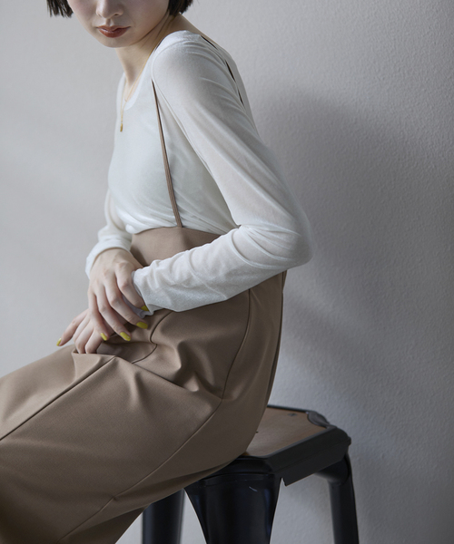 La TOTALITE(ラトータリテ)の「2wayネックベロアカットソー(Tシャツ/カットソー・レディース・ライトグレー/ホワイト/ラベンダー/ブラック・FREE)」の21枚目の写真