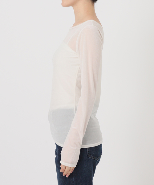 La TOTALITE(ラトータリテ)の「2wayネックベロアカットソー(Tシャツ/カットソー・レディース・ライトグレー/ホワイト/ラベンダー/ブラック・FREE)」の13枚目の写真