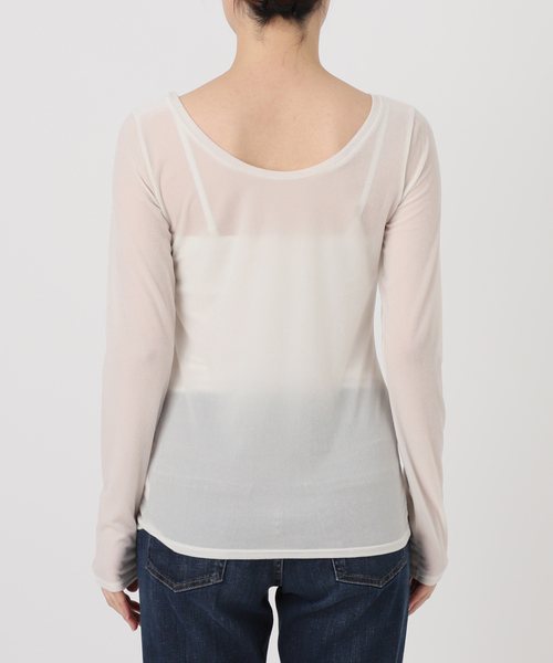 La TOTALITE(ラトータリテ)の「2wayネックベロアカットソー(Tシャツ/カットソー・レディース・ライトグレー/ホワイト/ラベンダー/ブラック・FREE)」の12枚目の写真