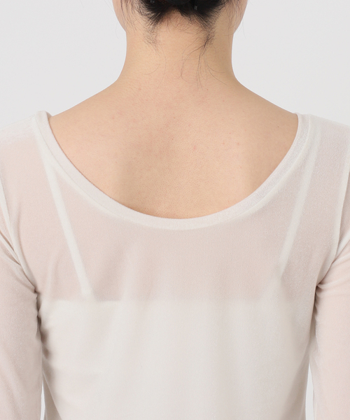 La TOTALITE(ラトータリテ)の「2wayネックベロアカットソー(Tシャツ/カットソー・レディース・ライトグレー/ホワイト/ラベンダー/ブラック・FREE)」の10枚目の写真