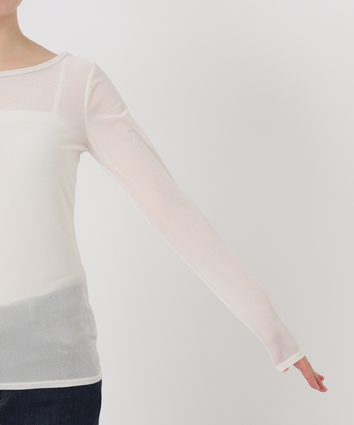 La TOTALITE(ラトータリテ)の「2wayネックベロアカットソー(Tシャツ/カットソー・レディース・ライトグレー/ホワイト/ラベンダー/ブラック・FREE)」の9枚目の写真