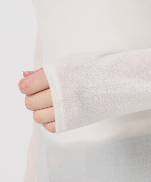 La TOTALITE(ラトータリテ)の「2wayネックベロアカットソー(Tシャツ/カットソー・レディース・ライトグレー/ホワイト/ラベンダー/ブラック・FREE)」の8枚目の写真