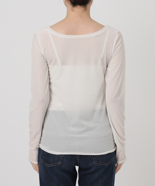 La TOTALITE(ラトータリテ)の「2wayネックベロアカットソー(Tシャツ/カットソー・レディース・ライトグレー/ホワイト/ラベンダー/ブラック・FREE)」の5枚目の写真