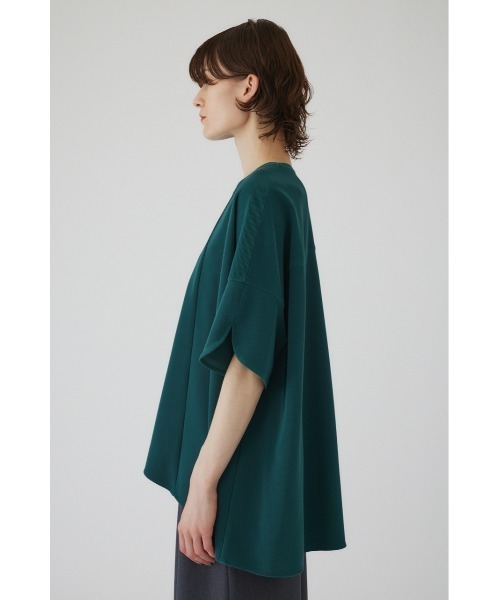 RIM.ARK◆カットソー/FREE/ポリエステル/BLK/460han80-05611/Pique flare tops RIM.ARK（リムアーク）の「Pique flare tops（Tシャツ