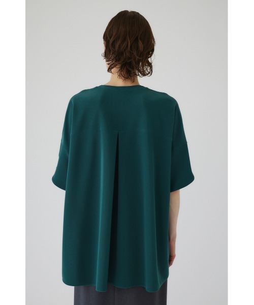 RIM.ARK◆カットソー/FREE/ポリエステル/BLK/460han80-05611/Pique flare tops Pique flare tops（460HAN80－0561