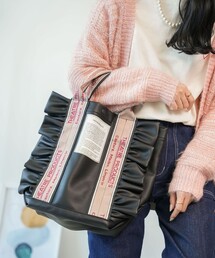 THEATRE PRODUCTS × FREAK'S STORE/シアタープロダクツ 別注 2way フェイクレザー ジャガードテープ フリルバッグ