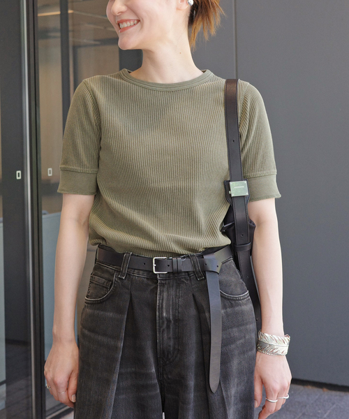 Johnbull（ジョンブル）の「【JOHNBULL/ジョンブル】ピグメントTシャツ（Tシャツ/カットソー・レディース・ホワイト/カーキ/ブラック系その他・FREE）」の3枚目の写真