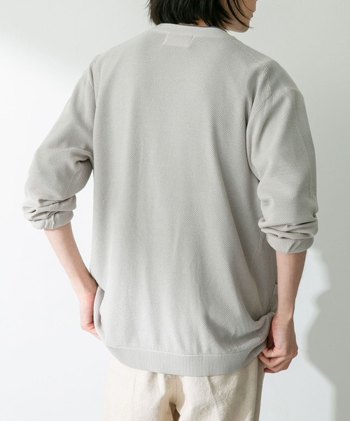 URBAN RESEARCH Sonny Label(アーバンリサーチサニーレーベル)の「『接触冷感』ライトカノコニットカーディガン(カーディガン/ボレロ・メンズ・ブラック/ベージュ系その他/グリーン系その他・MEDIUM/LARGE)」の5枚目の写真