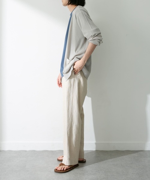 URBAN RESEARCH Sonny Label(アーバンリサーチサニーレーベル)の「『接触冷感』ライトカノコニットカーディガン(カーディガン/ボレロ・メンズ・ブラック/ベージュ系その他/グリーン系その他・MEDIUM/LARGE)」の8枚目の写真