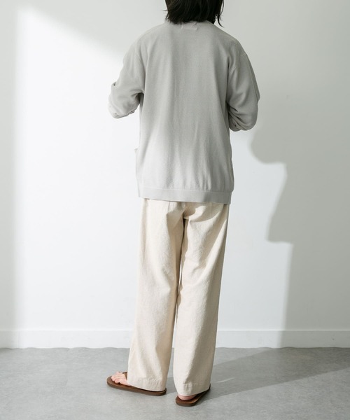 URBAN RESEARCH Sonny Label(アーバンリサーチサニーレーベル)の「『接触冷感』ライトカノコニットカーディガン(カーディガン/ボレロ・メンズ・ブラック/ベージュ系その他/グリーン系その他・MEDIUM/LARGE)」の9枚目の写真