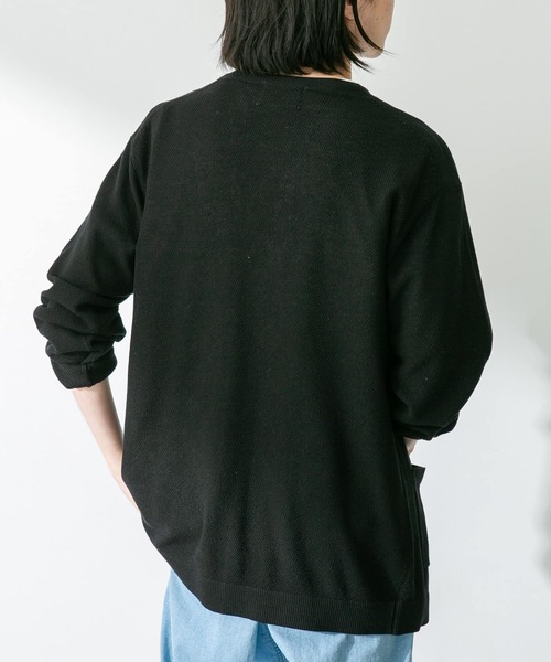 URBAN RESEARCH Sonny Label(アーバンリサーチサニーレーベル)の「『接触冷感』ライトカノコニットカーディガン(カーディガン/ボレロ・メンズ・ブラック/ベージュ系その他/グリーン系その他・MEDIUM/LARGE)」の14枚目の写真