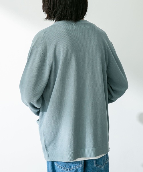 URBAN RESEARCH Sonny Label(アーバンリサーチサニーレーベル)の「『接触冷感』ライトカノコニットカーディガン(カーディガン/ボレロ・メンズ・ブラック/ベージュ系その他/グリーン系その他・MEDIUM/LARGE)」の16枚目の写真
