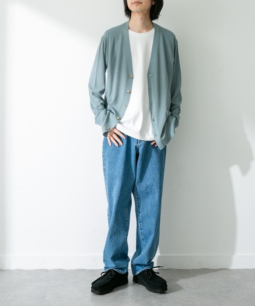URBAN RESEARCH Sonny Label(アーバンリサーチサニーレーベル)の「『接触冷感』ライトカノコニットカーディガン(カーディガン/ボレロ・メンズ・ブラック/ベージュ系その他/グリーン系その他・MEDIUM/LARGE)」の17枚目の写真