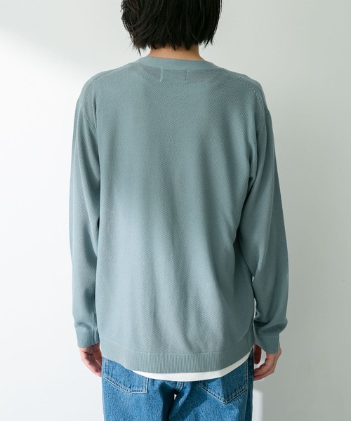 URBAN RESEARCH Sonny Label(アーバンリサーチサニーレーベル)の「『接触冷感』ライトカノコニットカーディガン(カーディガン/ボレロ・メンズ・ブラック/ベージュ系その他/グリーン系その他・MEDIUM/LARGE)」の21枚目の写真