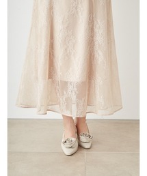 SNIDEL デザインスリーブレースドレス　ブラック SNIDEL スナイデル デザインスリーブレースドレス ブラック/S