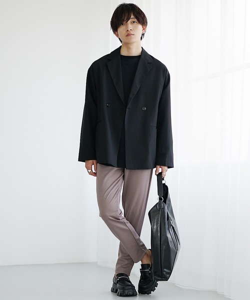 MinoriTY（マイノリティ）の「【MinoriTY】さらモチとろみ素材スマートスラックス テーパードパンツ メンズ チノパン フォーマル ワイドパンツ 夏服（スラックス・メンズ・ラベンダー/チェック/ストライプ/グレー/ブラック・S/M/L）」の10枚目の写真