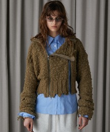 PRANK PROJECT | 【24AUTUMN PRE ORDER】ダブルジップダメージフーディ / Double Zip Damaged Hoodie(パーカー)