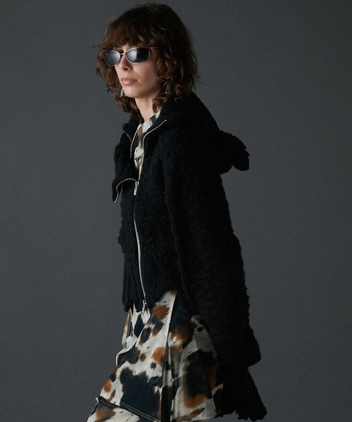 PRANK PROJECT（プランクプロジェクト）の「ダブルジップダメージフーディ / Double Zip Damaged Hoodie（パーカー・レディース・ブラック/アイボリー/カーキ・FREE）」の20枚目の写真