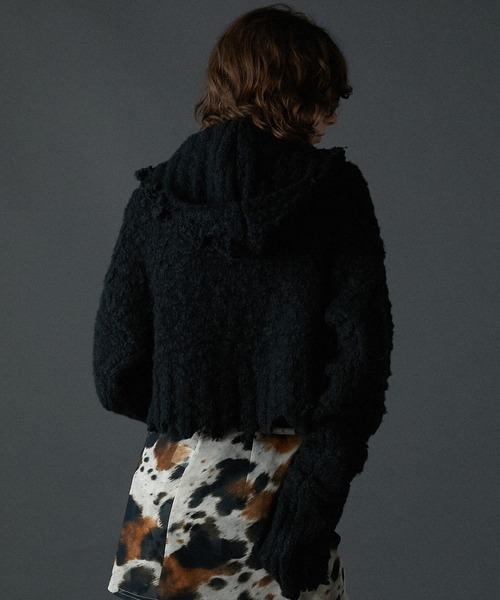 PRANK PROJECT（プランクプロジェクト）の「ダブルジップダメージフーディ / Double Zip Damaged Hoodie（パーカー・レディース・ブラック/アイボリー/カーキ・FREE）」の19枚目の写真